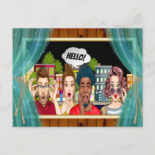 FUN HELLO Postcard