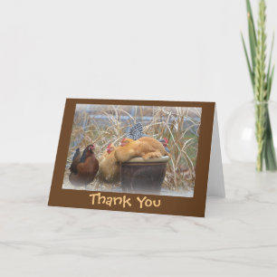 Fun Hen Tea Party Thank You Card