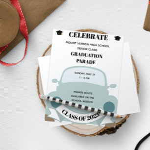 Fun High School Graduation Parade Invitation