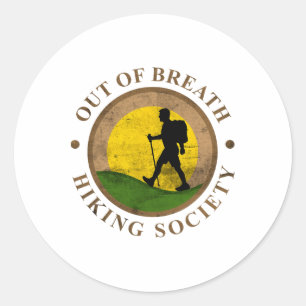 Fun Hiking Party Design Classic Round Sticker