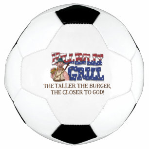 Fun HillBilly Grill Denmark Soccer Ball! Soccer Ball