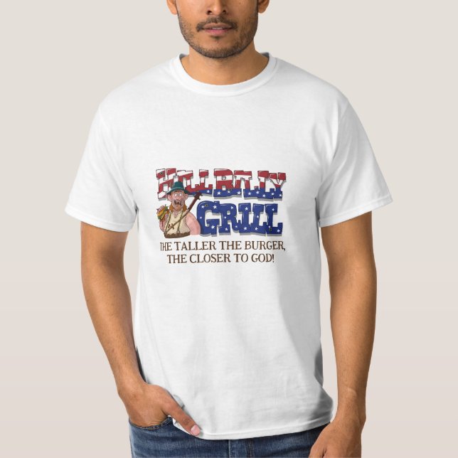 Fun HillBilly Grill Denmark T-Shirt!  T-Shirt (Front)