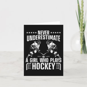 Fun Hockey For Women Girls Ice Hockey Player Hocke Card
