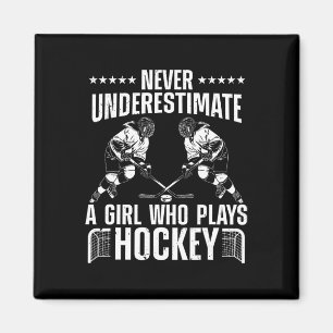 Fun Hockey For Women Girls Ice Hockey Player Hocke Magnet