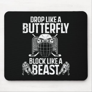 Fun Hockey Goalie Art For Men Women Ice Hockey Lov Mouse Pad
