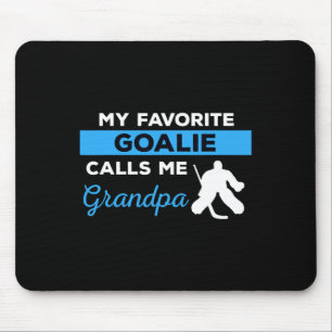 Fun Hockey Grandpa  Goalie Player Sports  Gift Mouse Pad