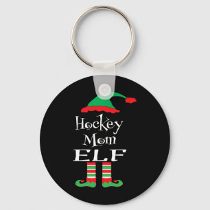 Fun Hockey Mum Elf  Xmas Family Match Women Men Te Key Ring