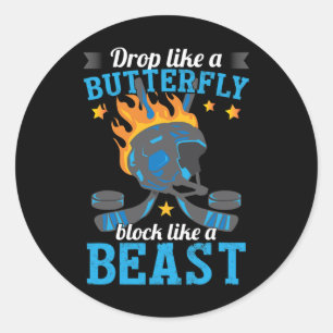 Fun Hockey Player  Ice Hockey Lover Coach Classic Round Sticker