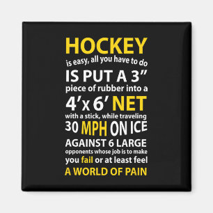 Fun Hockey Quote Hockey Is Easy Gift For Men Women Magnet