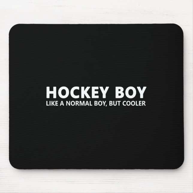 Fun Hockey Son Ice Hockey Boy  Mouse Pad (Front)