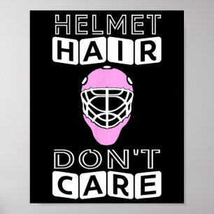 Fun Hockey  Women Pink Helmet Goalie Mask Gift Tee Poster