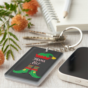 Fun Holiday Mama Elf  Key Ring