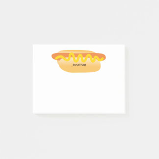 Fun Hot Dog Custom Name Post-it Notes