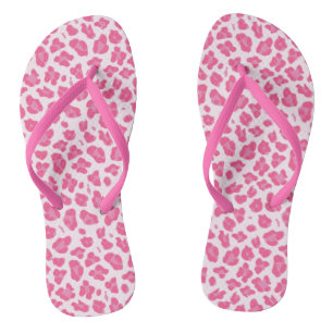 Fun Hot Pink Leopard Print Thongs