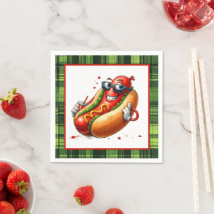 Fun hotdog lovers party  napkin