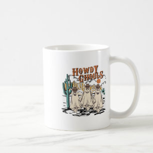 Fun Howdy Ghouls Western Halloween Fall Ghosts Wom Coffee Mug