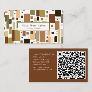 Fun HQ Code Retro Business Card Mid Century Modern