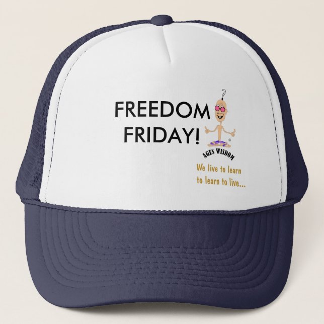 Fun, humour and comedy delivers a positive message trucker hat (Front)