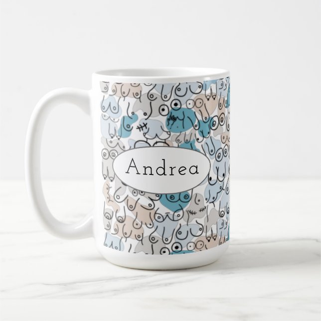 Fun humour blue mum coffee mug (Left)