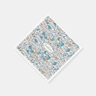 Fun humour blue mum napkin