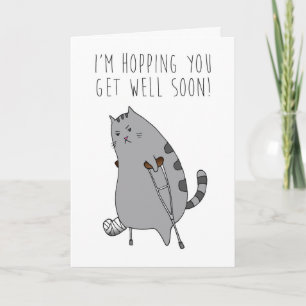 Fun Humour Get Well Feel Better Broken Bone Card