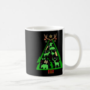 Fun Hunting Deer And Elk Hunter Christmas Tree Hun Coffee Mug