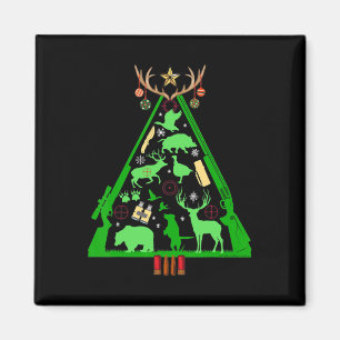 Fun Hunting Deer And Elk Hunter Christmas Tree Hun Magnet