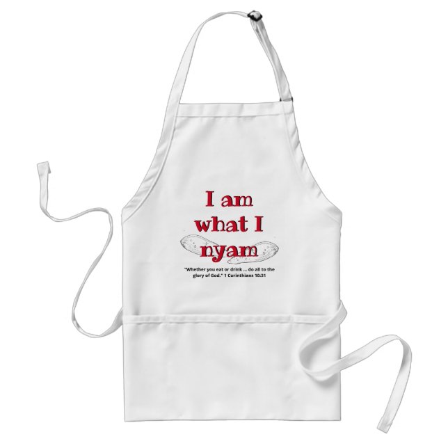 Fun | I AM WHAT I NYAM | Patois | I Yam Standard Apron (Front)