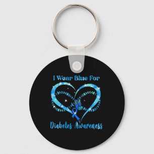 Fun I Blue Wear Diabetes Awareness Mother's Day Ch Key Ring