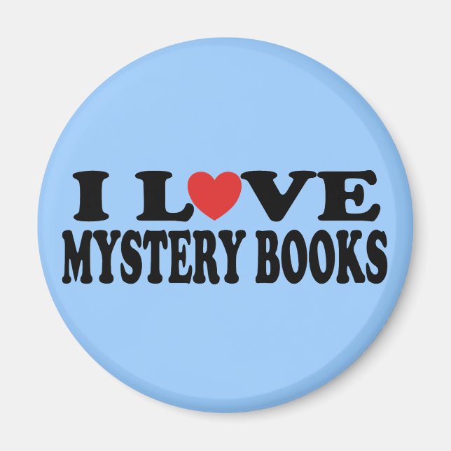 Fun I Love Mystery Books T-shirt Magnet (Front)