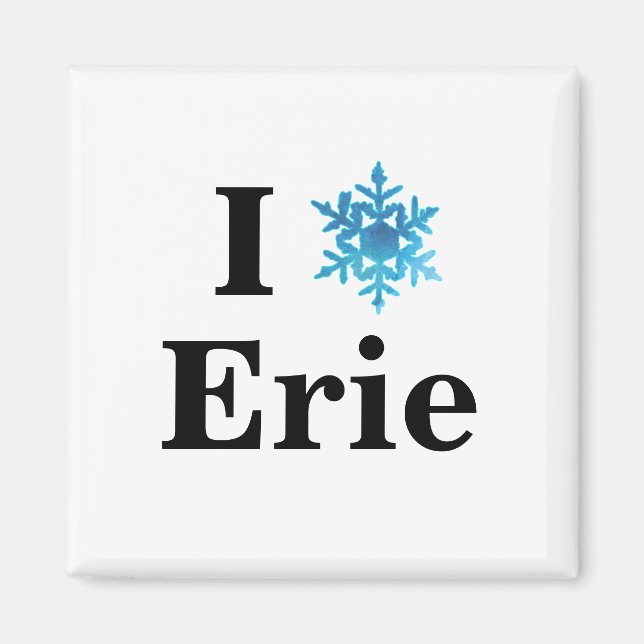 Fun I Snowflake Your City Winter Magnet (Front)