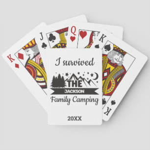 Fun I survived family camping Playing Cards