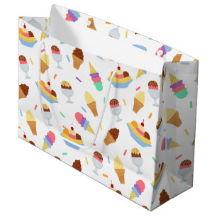 Fun ice cream pattern tiled party bag