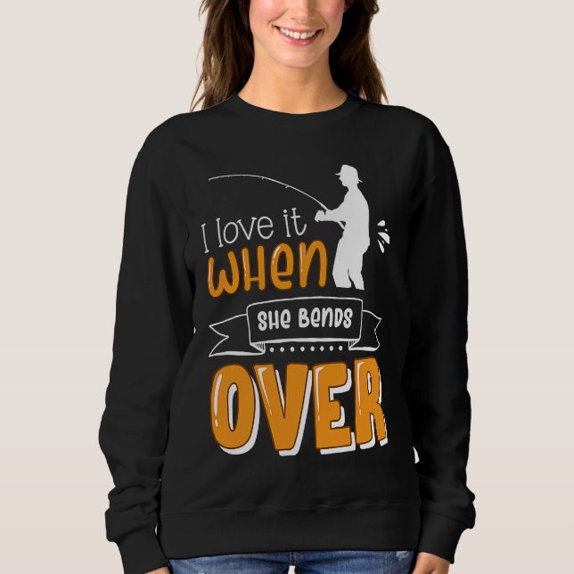 Fun ice fishing for anglers and fishermen sweatshirt (Front)