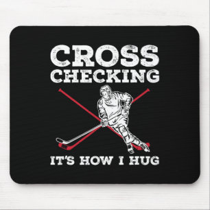 Fun Ice Hockey Art For Men Women Kids Ice Hockey L Mouse Pad