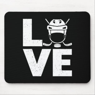 Fun Ice Hockey Art For Men Women Sport Ice Hockey Mouse Pad
