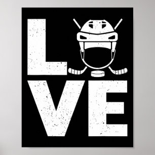 Fun Ice Hockey Art For Men Women Sport Ice Hockey Poster