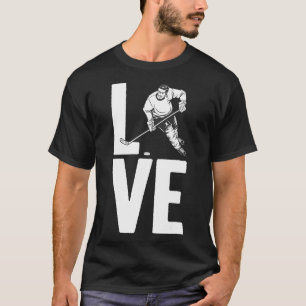 Fun Ice Hockey Art For Men Women Sport Ice Hockey T-Shirt