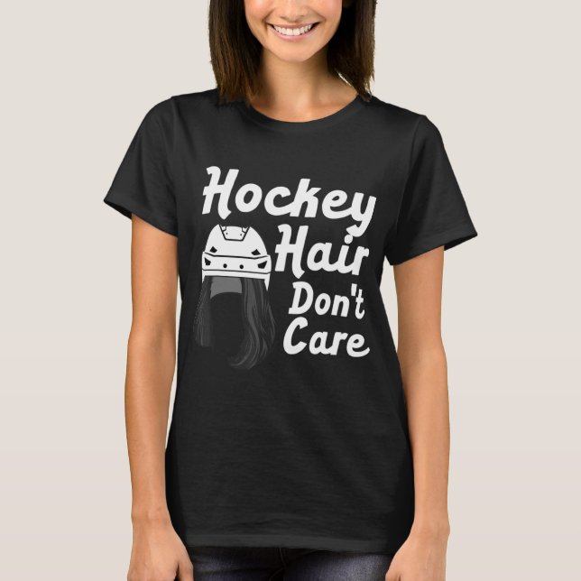 Fun Ice Hockey For Women Girls Field Hockey Helmet T-Shirt (Front)
