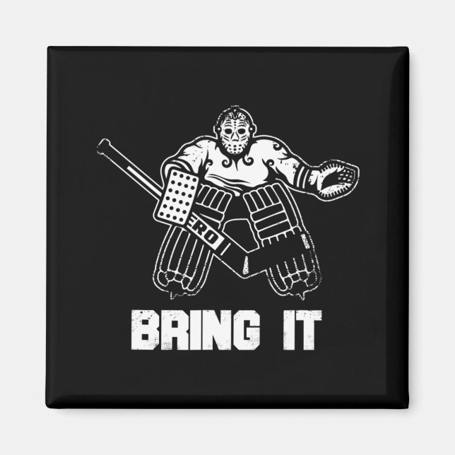 Fun Ice Hockey Player Gift Goalie Apparel Graphic  Magnet (Front)