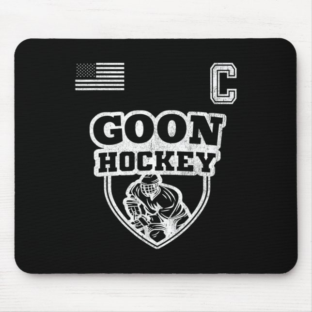 Fun Ice Hockey - Team Goon Captain  Mouse Pad (Front)