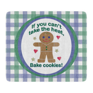 Fun "If You Can't Take the Heat" Gingerbread Man Cutting Board