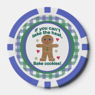 Fun "If You Can't Take the Heat" Gingerbread Man Poker Chips
