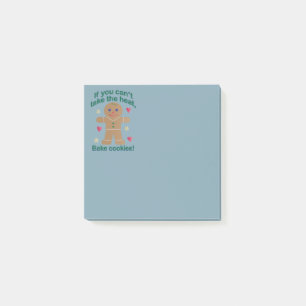 Fun "If You Can't Take the Heat" Gingerbread Man Post-it Notes