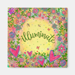 Fun Illuminate Pretty Floral Modern Inspirivity Magnet