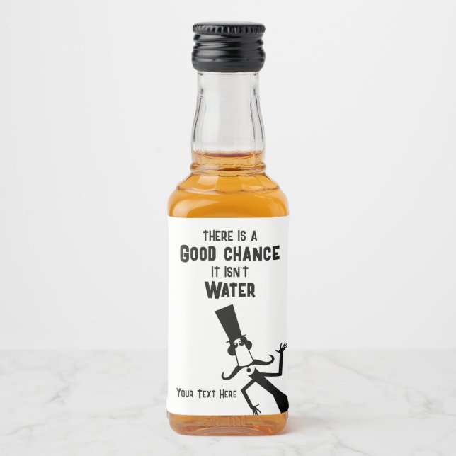 Fun Illustration Quote - Liquor Label Set (Front)