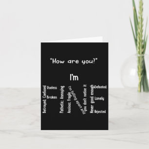 Fun I'm Fine Depression Mental Health Awareness  Card
