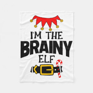 Fun Im The Brainy Elf Costumes Christmas Family Ma Fleece Blanket