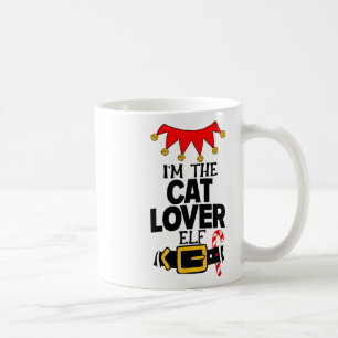 Fun Im The Cat Lover Elf Costumes Christmas Family Coffee Mug