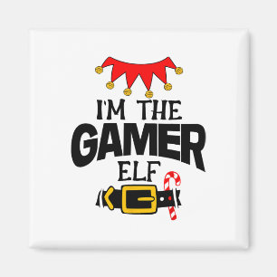 Fun Im The Gamer Elf Costumes Christmas Family Mat Magnet